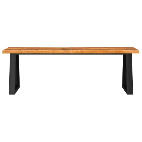 Banc Avec Bord Vivant 140 Cm Bois D'acacia Massif