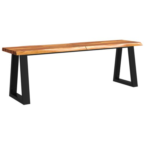 Banc Avec Bord Vivant 140 Cm Bois D'acacia Massif