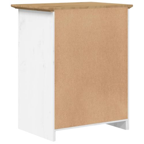 Table De Chevet Bodo Marron 53x38,5x66 Cm Bois De Pin Massif