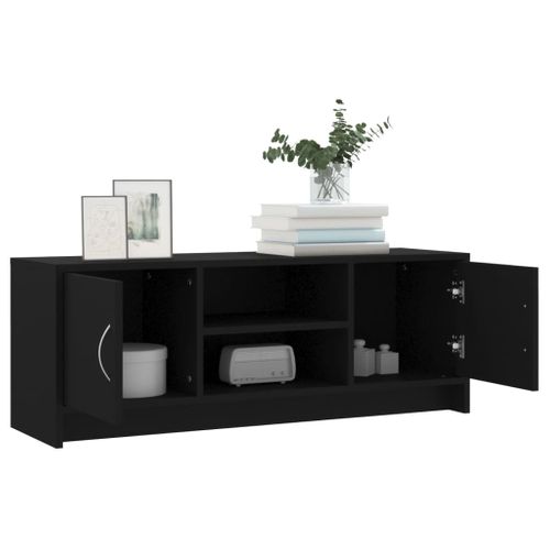 Meuble TV Noir 102x30x37,5 Cm Bois Contreplaqué
