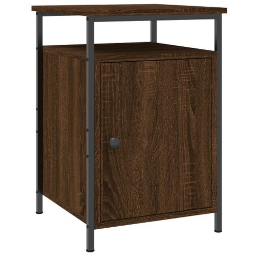 Table De Chevet Chêne Marron 40x42x60 Cm Bois Contreplaqué