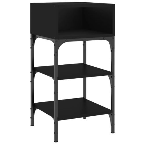 Tables De Chevet 2 Pièces Noir 35x34,5x70 Cm Bois Contreplaqué