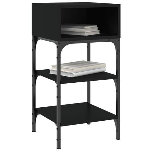 Tables De Chevet 2 Pièces Noir 35x34,5x70 Cm Bois Contreplaqué