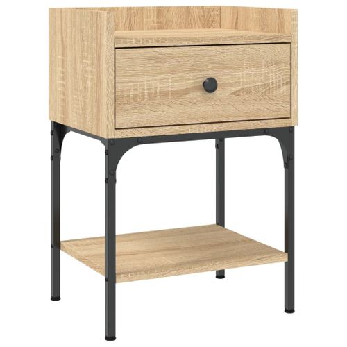Table De Chevet Chêne Sonoma 40,5x31x60 Cm Bois Contreplaqué