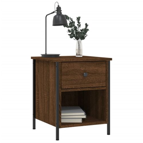 Tables De Chevet 2pcs Chêne Marron 40x42x50cm Bois Contreplaqué