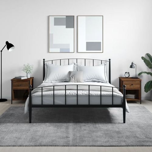 Tables De Chevet 2pcs Chêne Marron 40x42x50cm Bois Contreplaqué