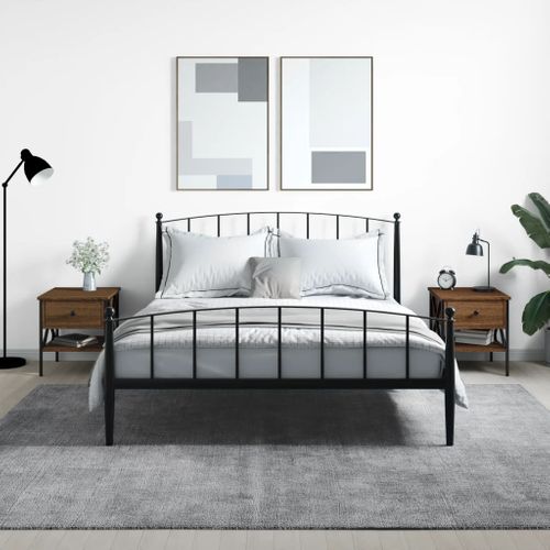 Tables De Chevet 2 Pièces Chêne Marron 40x42x45 Cm Bois Ingénierie