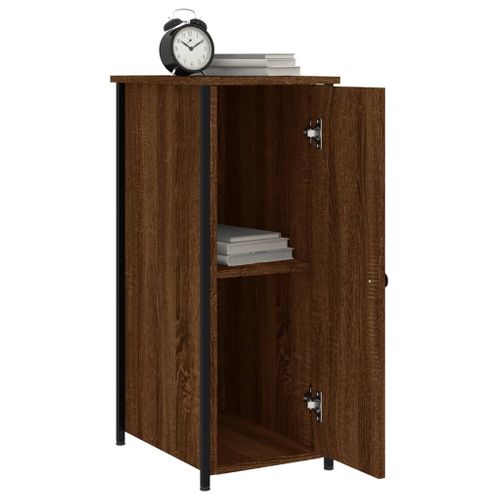 Tables De Chevet 2pcs Chêne Marron 32x42x80cm Bois Contreplaqué