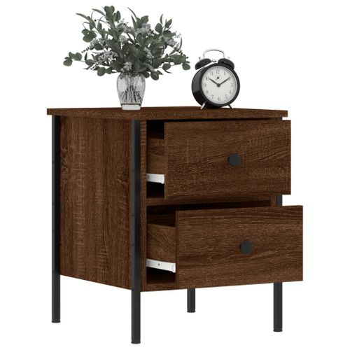 Tables De Chevet 2pcs Chêne Marron 40x42x50cm Bois Contreplaqué