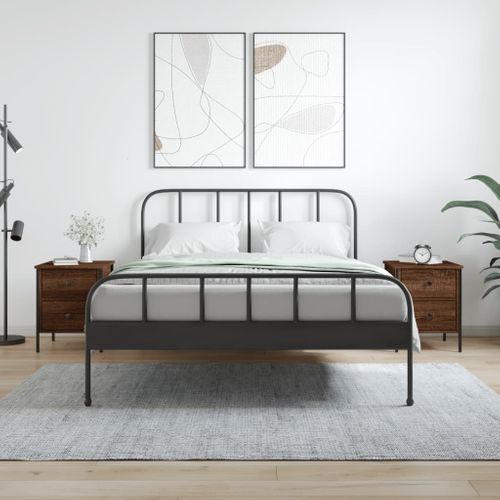 Tables De Chevet 2pcs Chêne Marron 40x42x50cm Bois Contreplaqué