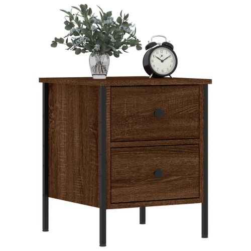 Tables De Chevet 2pcs Chêne Marron 40x42x50cm Bois Contreplaqué