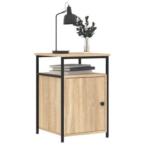Table De Chevet Chêne Sonoma 40x42x60 Cm Bois Contreplaqué