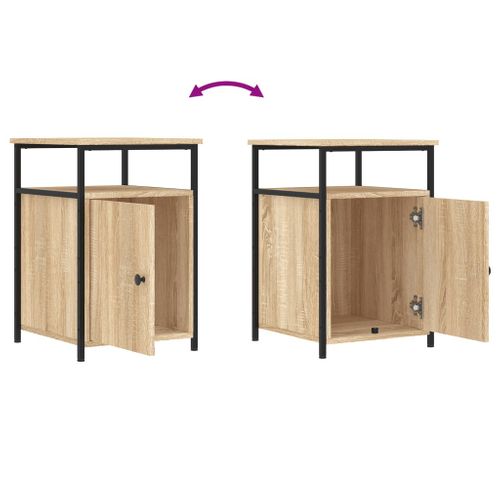 Table De Chevet Chêne Sonoma 40x42x60 Cm Bois Contreplaqué