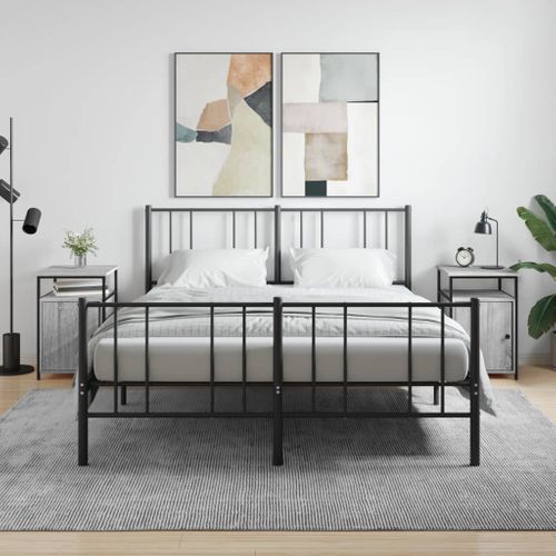 Tables De Chevet 2 Pièces Sonoma Gris 40x42x60cm Bois Contreplaqué