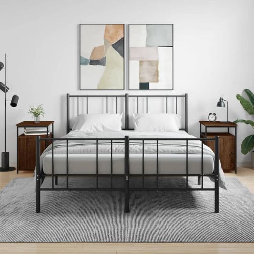 Tables De Chevet 2pcs Chêne Marron 40x42x60cm Bois Contreplaqué