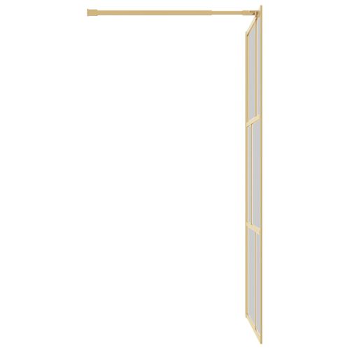 Paroi De Douche Avec Verre Esg Transparent Doré 115x195 Cm
