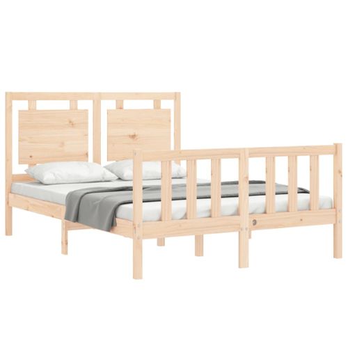 Cadre De Lit Sans Matelas Bois De Pin Massif 120x190 Cm