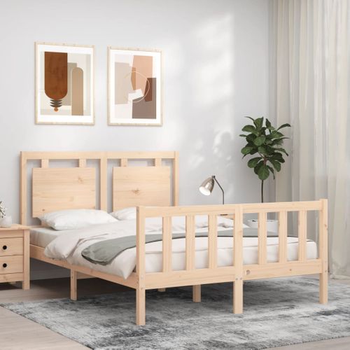 Cadre De Lit Sans Matelas Bois De Pin Massif 120x190 Cm