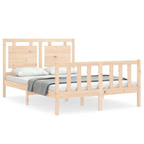Cadre De Lit Sans Matelas Bois De Pin Massif 120x190 Cm