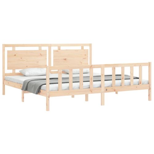 Cadre De Lit Sans Matelas 200x200 Cm Bois Massif De Pin