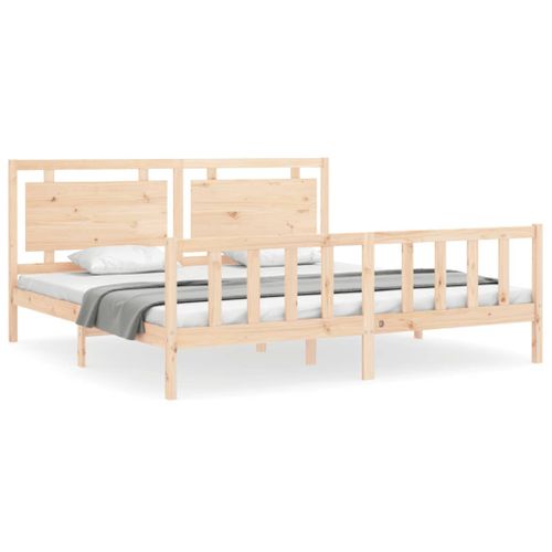 Cadre De Lit Sans Matelas 200x200 Cm Bois Massif De Pin