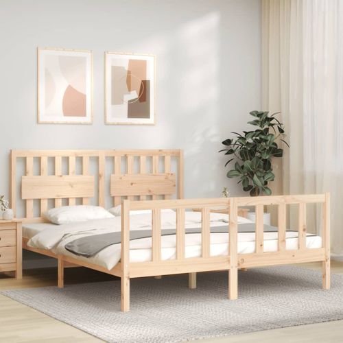Cadre De Lit Sans Matelas 160x200 Cm Bois Massif De Pin