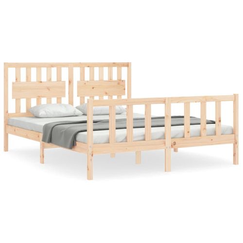 Cadre De Lit Sans Matelas 160x200 Cm Bois Massif De Pin