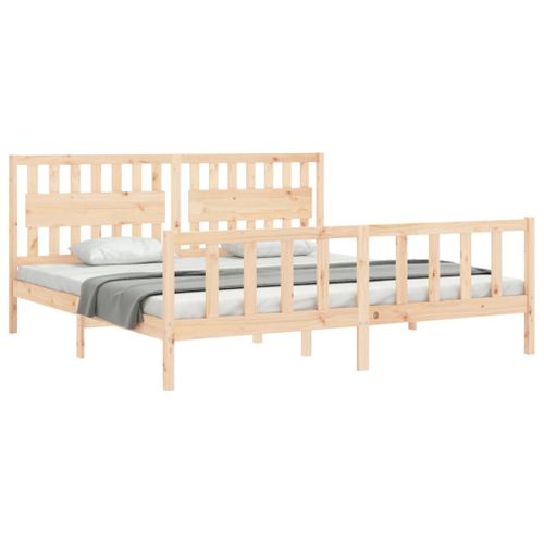 Cadre De Lit Sans Matelas 200x200 Cm Bois Massif De Pin