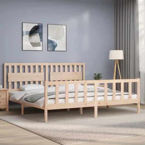 Cadre De Lit Sans Matelas 200x200 Cm Bois Massif De Pin