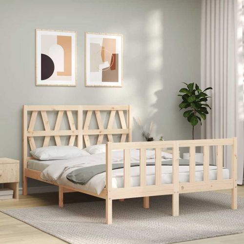 Cadre De Lit Sans Matelas Bois De Pin Massif 120x190 Cm