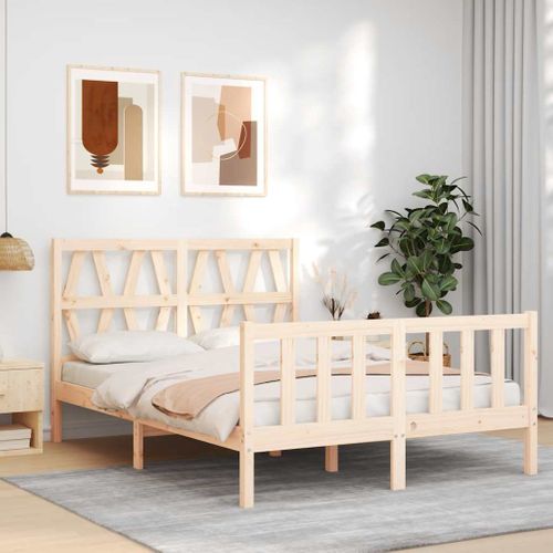 Cadre De Lit Sans Matelas Bois De Pin Massif 120x190 Cm