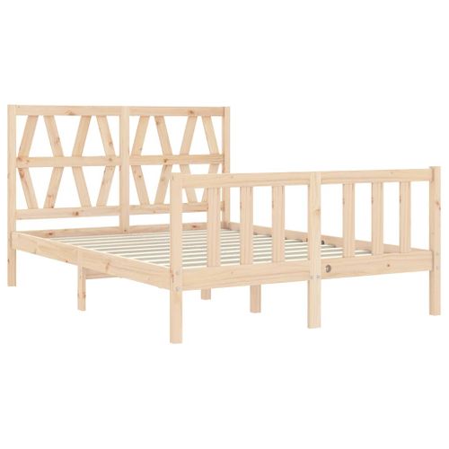 Cadre De Lit Sans Matelas Bois De Pin Massif 120x190 Cm