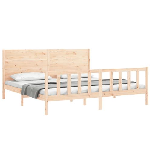 Cadre De Lit Sans Matelas 200x200 Cm Bois Massif De Pin