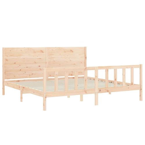 Cadre De Lit Sans Matelas 200x200 Cm Bois Massif De Pin