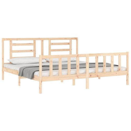 Cadre De Lit Sans Matelas 200x200 Cm Bois Massif De Pin