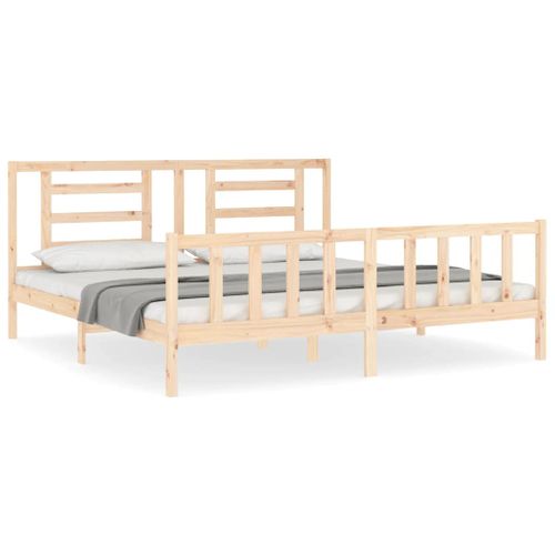 Cadre De Lit Sans Matelas 200x200 Cm Bois Massif De Pin