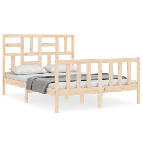 Cadre De Lit Sans Matelas Bois De Pin Massif 120x190 Cm