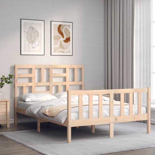 Cadre De Lit Sans Matelas 140x190 Cm Bois De Pin Massif