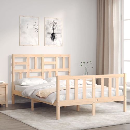 Cadre De Lit Sans Matelas 140x200 Cm Bois Massif De Pin