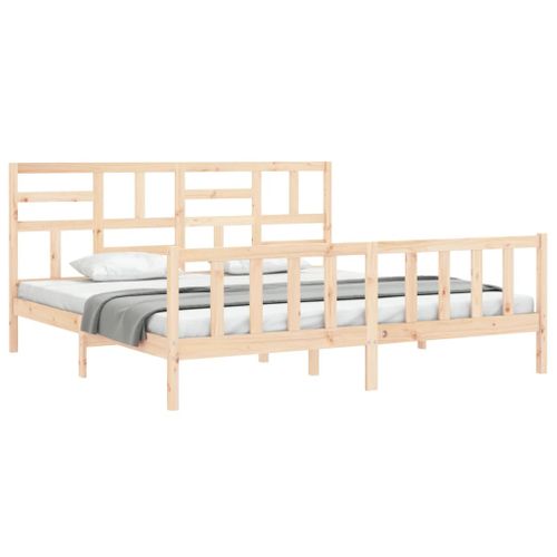 Cadre De Lit Sans Matelas 200x200 Cm Bois Massif De Pin