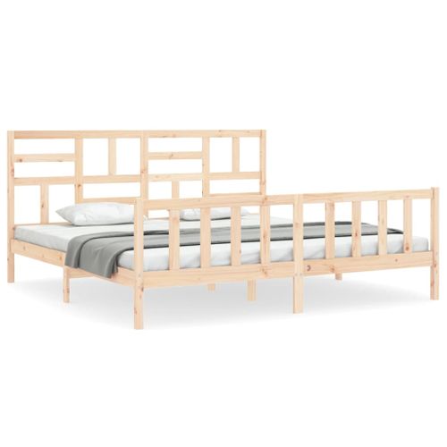 Cadre De Lit Sans Matelas 200x200 Cm Bois Massif De Pin