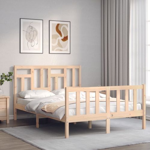 Cadre De Lit Sans Matelas 140x190 Cm Bois De Pin Massif