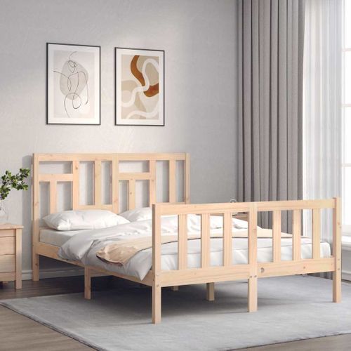 Cadre De Lit Sans Matelas 140x200 Cm Bois Massif De Pin