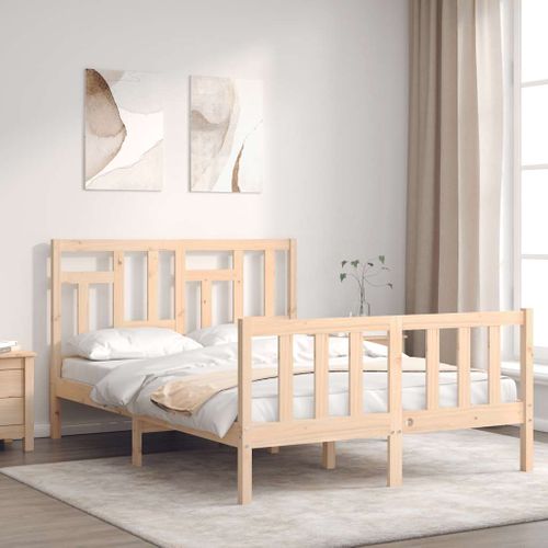 Cadre De Lit Sans Matelas 140x200 Cm Bois Massif De Pin