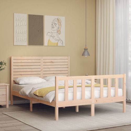 Cadre De Lit Sans Matelas 120x200 Cm Bois De Pin Massif