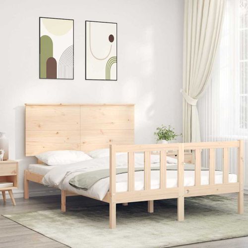 Cadre De Lit Sans Matelas 140x190 Cm Bois De Pin Massif