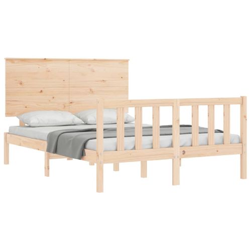 Cadre De Lit Sans Matelas 140x190 Cm Bois De Pin Massif