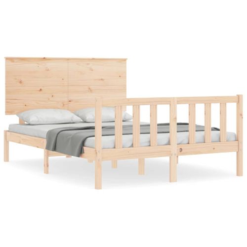 Cadre De Lit Sans Matelas 140x190 Cm Bois De Pin Massif