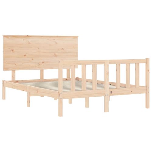 Cadre De Lit Sans Matelas 140x190 Cm Bois De Pin Massif
