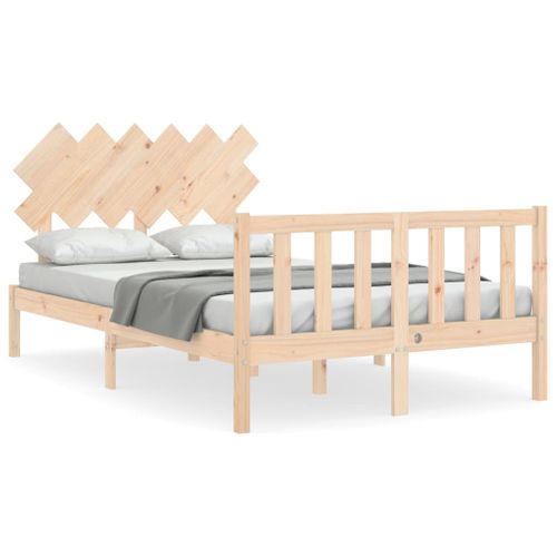 Cadre De Lit Sans Matelas Bois De Pin Massif 120x190 Cm